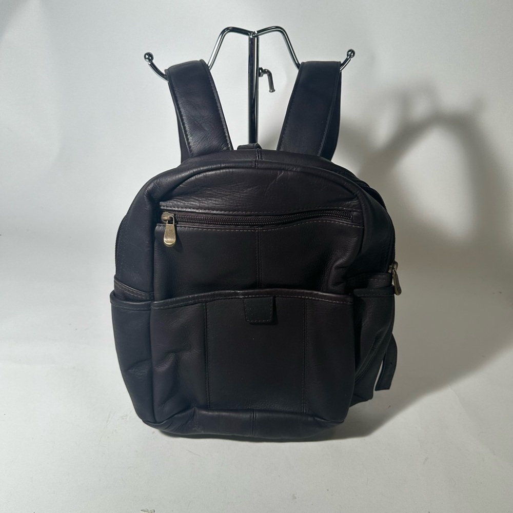 Black Structured Backpack With Durable Fabric - image 1